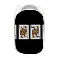 Four Queens Playing Cards Print Mesh Laundry Hamper