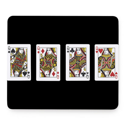 Four Queens Playing Cards Print Mouse Pad