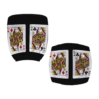 Four Queens Playing Cards Print Office Chair Cover