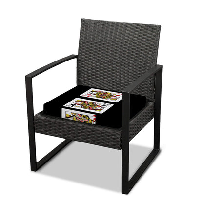 Four Queens Playing Cards Print Outdoor Seat Cushion Cover
