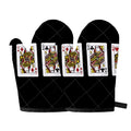 Four Queens Playing Cards Print Oven Mitts