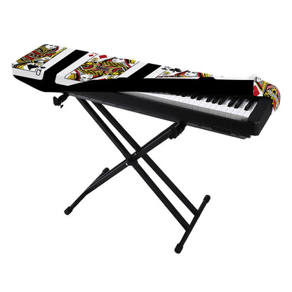 Four Queens Playing Cards Print Piano Keyboard Cover