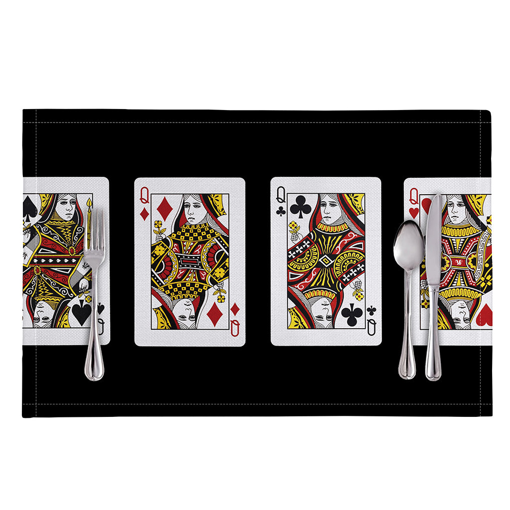 Four Queens Playing Cards Print Placemat