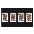 Four Queens Playing Cards Print Polyester Doormat