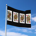 Four Queens Playing Cards Print Polyester Flag