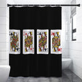 Four Queens Playing Cards Print Premium Shower Curtain