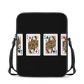 Four Queens Playing Cards Print Rectangular Crossbody Bag