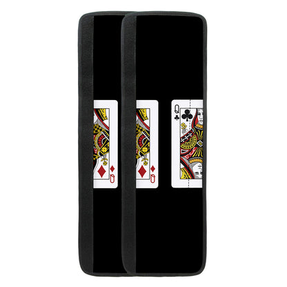 Four Queens Playing Cards Print Refrigerator Handle Covers