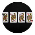 Four Queens Playing Cards Print Round Blanket