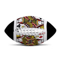 Four Queens Playing Cards Print Rugby Ball