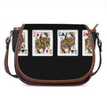 Four Queens Playing Cards Print Saddle Bag