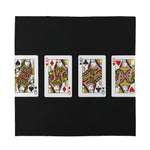 Four Queens Playing Cards Print Silk Bandana