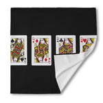 Four Queens Playing Cards Print Silk Bandana