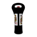 Four Queens Playing Cards Print Single Neoprene Wine Tote