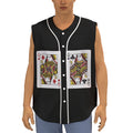 Four Queens Playing Cards Print Sleeveless Baseball Jersey