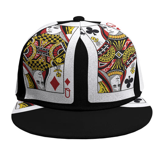 Four Queens Playing Cards Print Snapback Cap