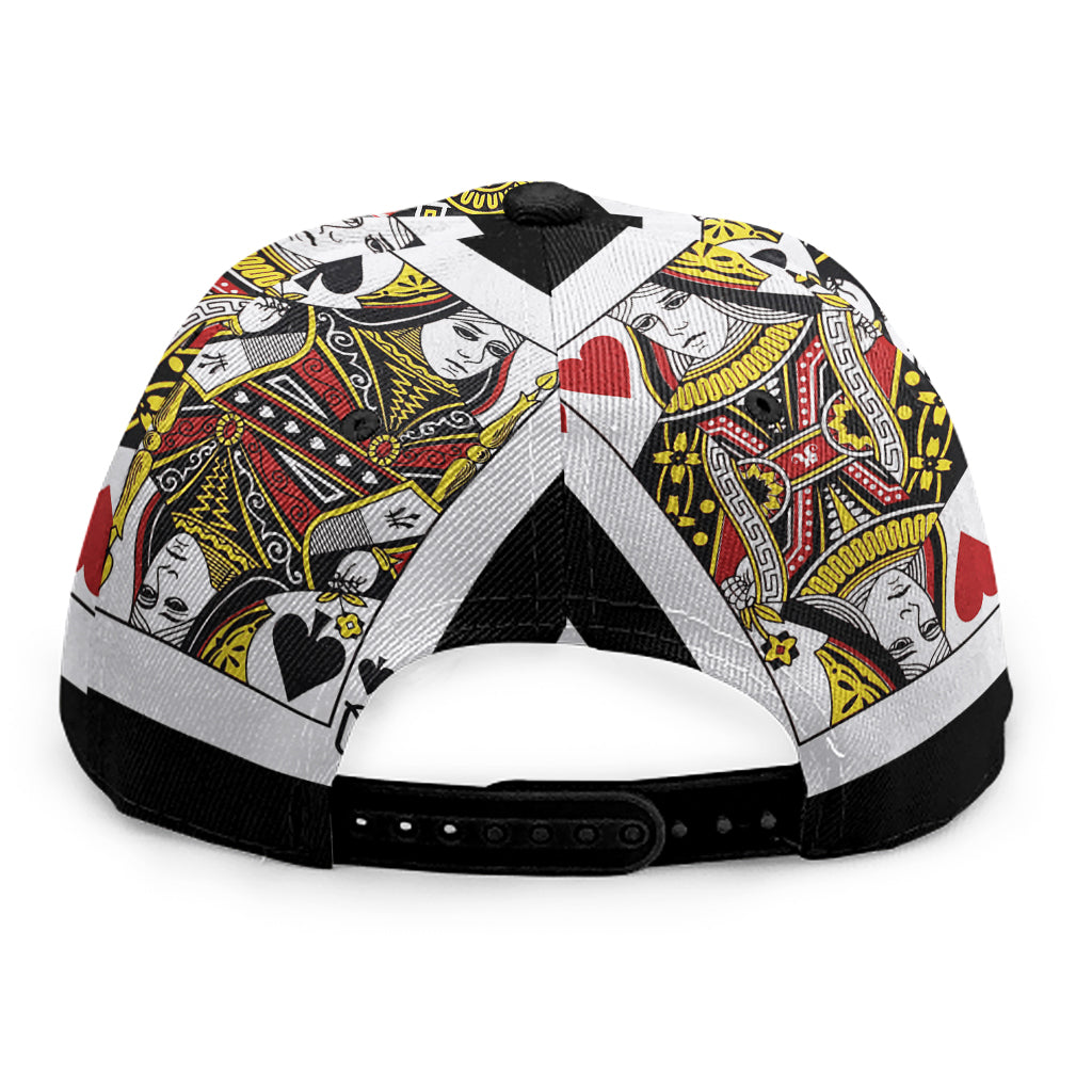 Four Queens Playing Cards Print Snapback Cap