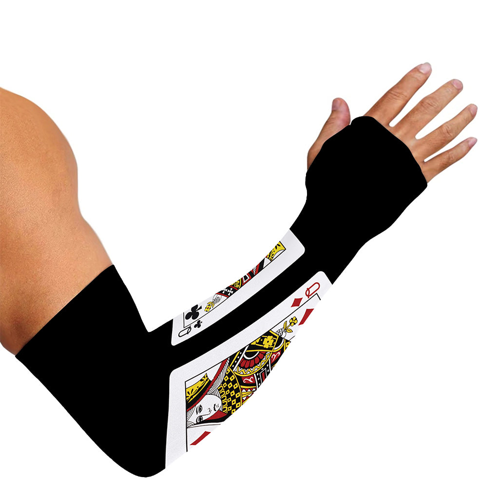 Four Queens Playing Cards Print Sun Protection Arm Sleeves