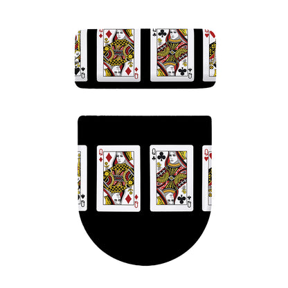 Four Queens Playing Cards Print Toilet Lid And Tank Cover Set