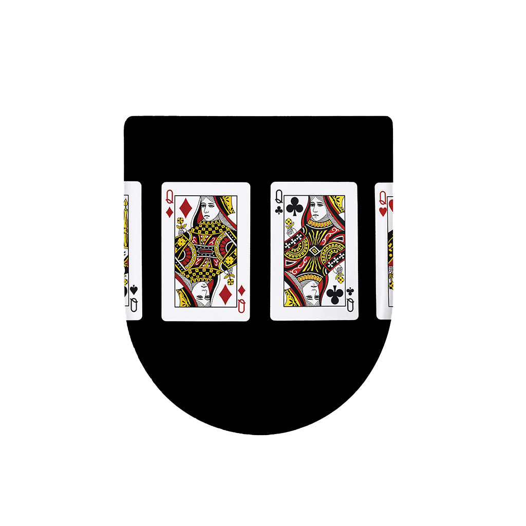 Four Queens Playing Cards Print Toilet Lid Cover