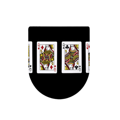 Four Queens Playing Cards Print Toilet Lid Cover