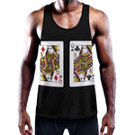 Four Queens Playing Cards Print Training Tank Top
