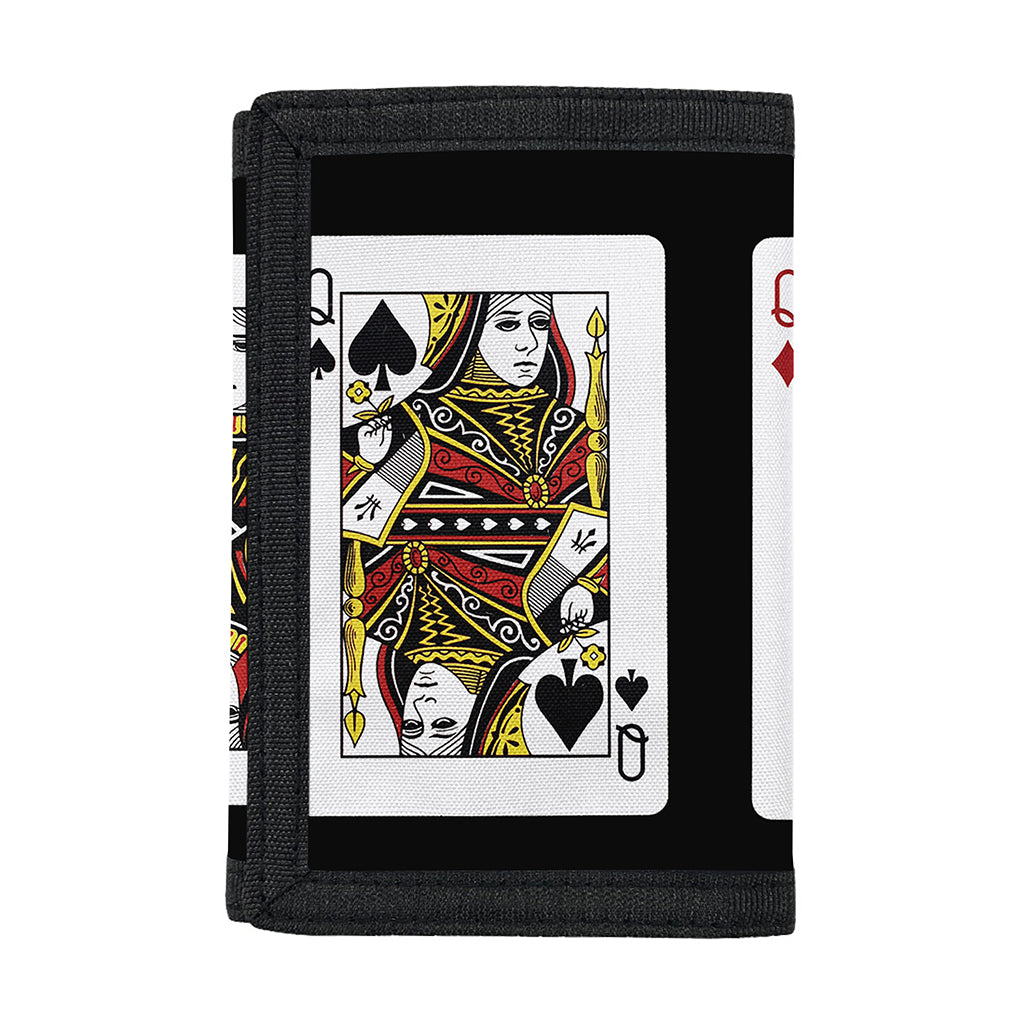 Four Queens Playing Cards Print Trifold Wallet