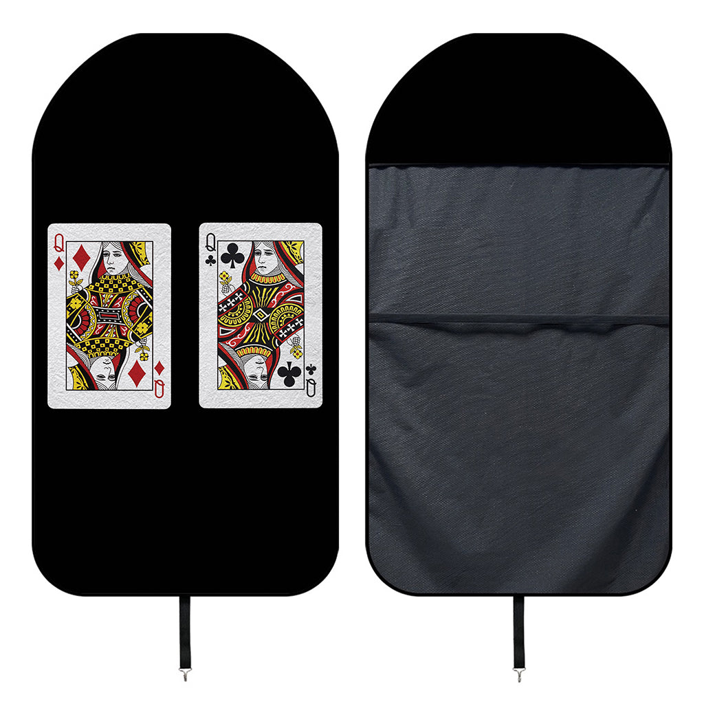 Four Queens Playing Cards Print Waterproof Car Seat Cover
