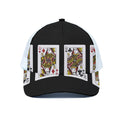 Four Queens Playing Cards Print White Mesh Trucker Hat