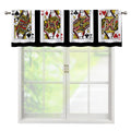 Four Queens Playing Cards Print Window Valance