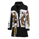 Four Queens Playing Cards Print Women's Bathrobe
