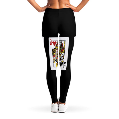Four Queens Playing Cards Print Women's Leggings