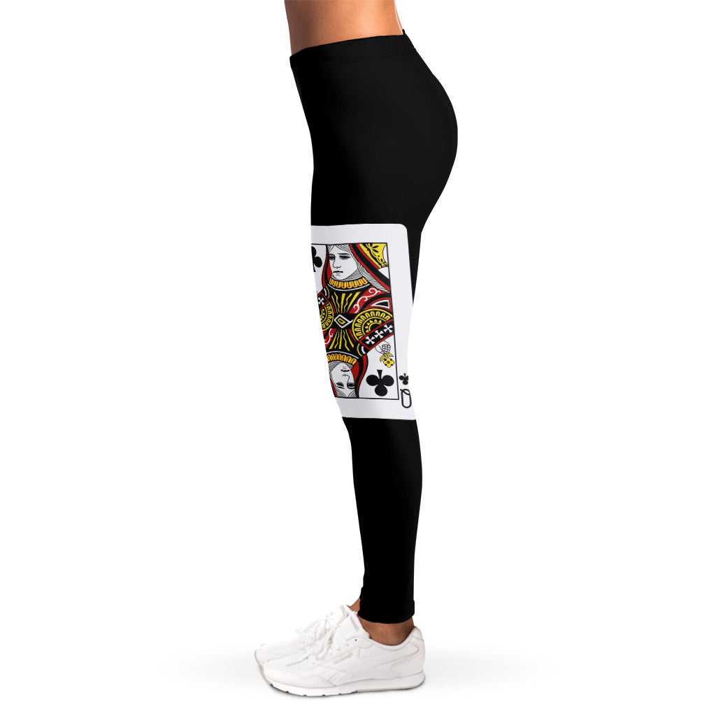 Four Queens Playing Cards Print Women's Leggings