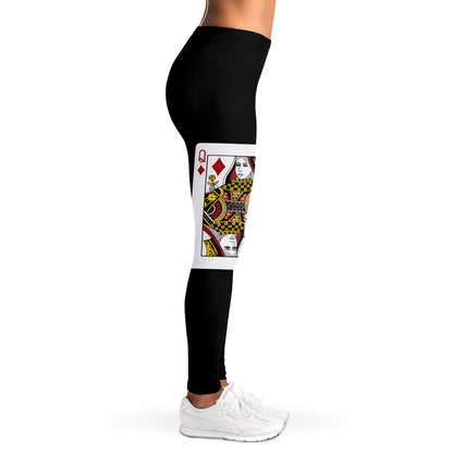 Four Queens Playing Cards Print Women's Leggings