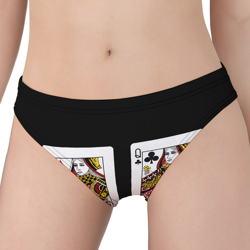 Four Queens Playing Cards Print Women's Panties