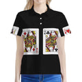 Four Queens Playing Cards Print Women's Polo Shirt