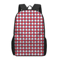 Fourth of July American Plaid Print 17 Inch Backpack