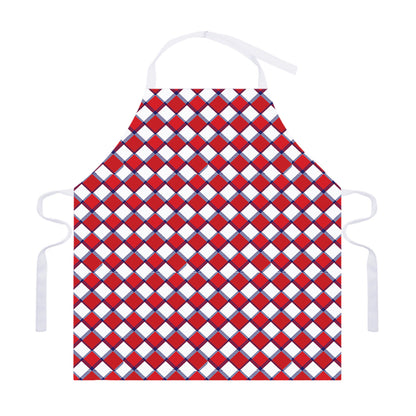 Fourth of July American Plaid Print Adjustable Apron