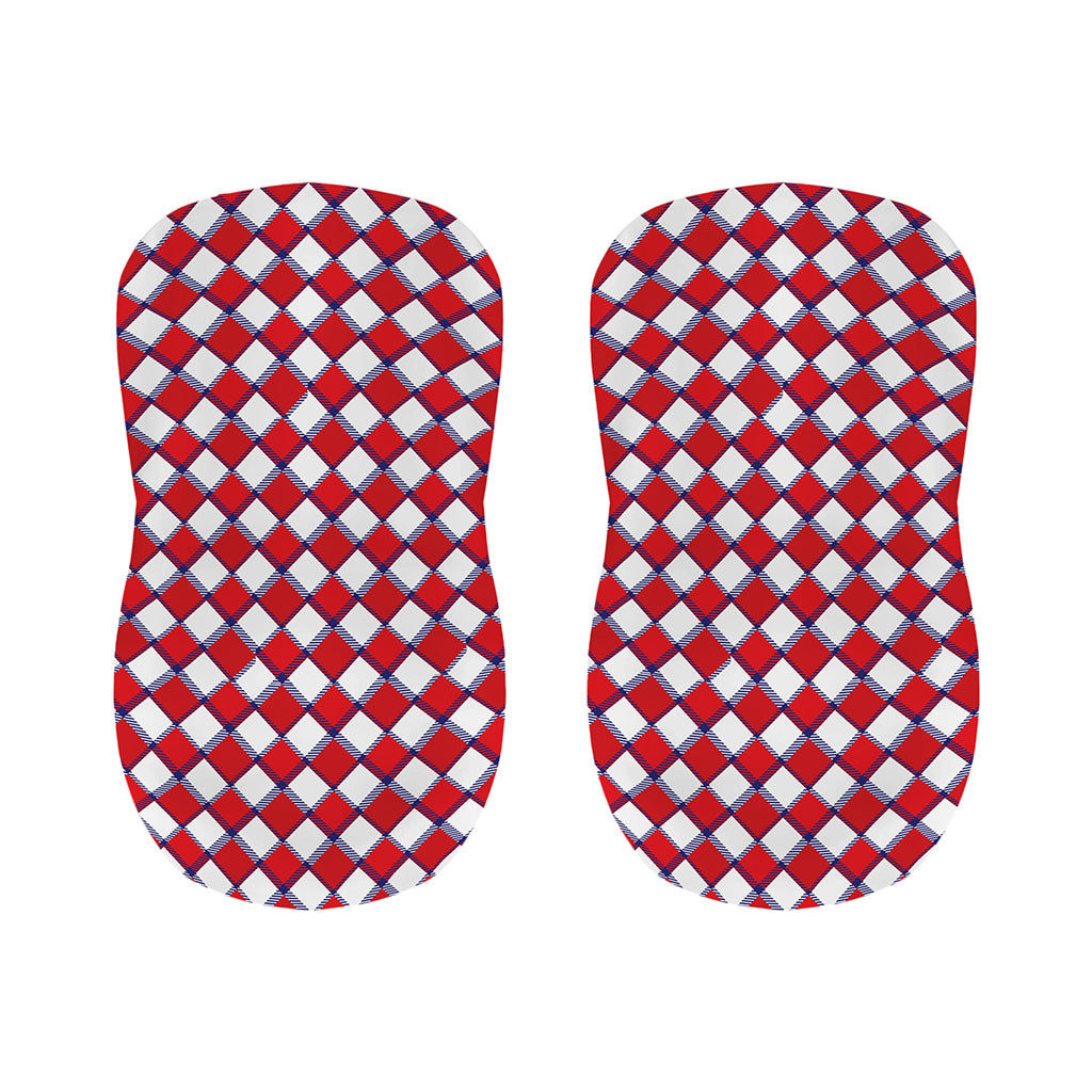 Fourth of July American Plaid Print Bar Stool Covers