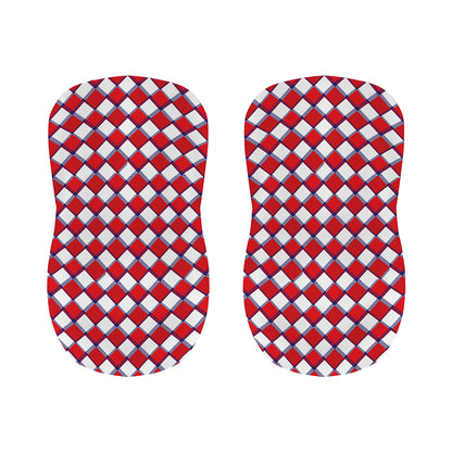 Fourth of July American Plaid Print Bar Stool Covers