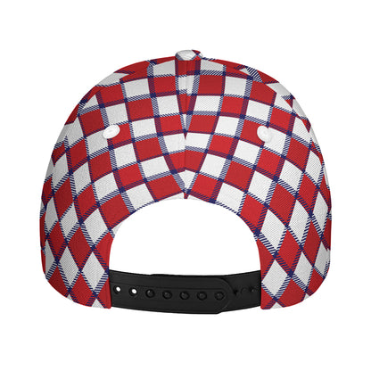 Fourth of July American Plaid Print Baseball Cap