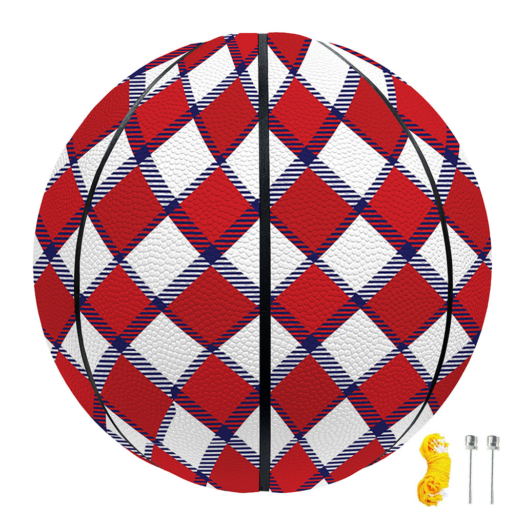 Fourth of July American Plaid Print Basketball