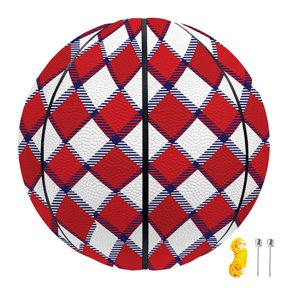 Fourth of July American Plaid Print Basketball