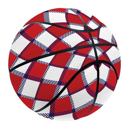 Fourth of July American Plaid Print Basketball