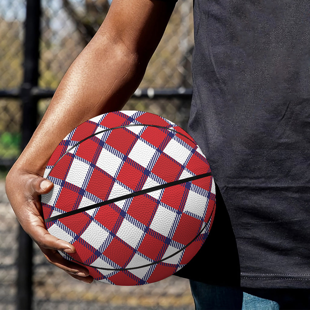 Fourth of July American Plaid Print Basketball
