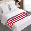 Fourth of July American Plaid Print Bed Runner