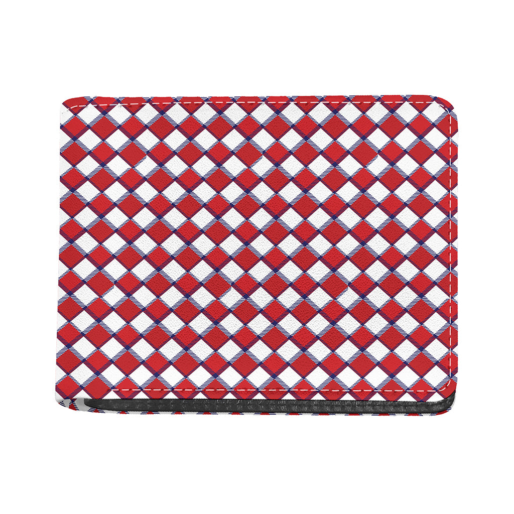 Fourth of July American Plaid Print Bifold Wallet