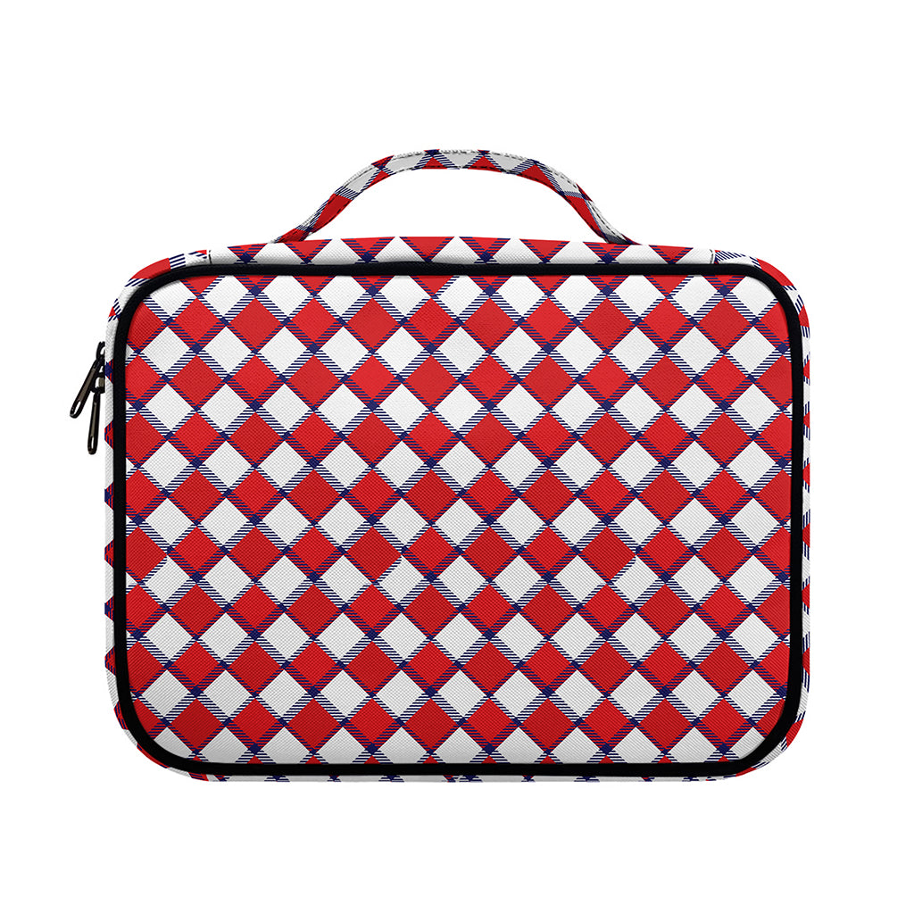 Fourth of July American Plaid Print Briefcase Bible Bag