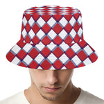 Fourth of July American Plaid Print Bucket Hat