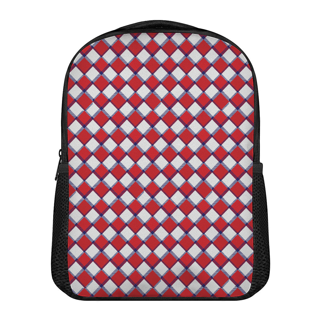 Fourth of July American Plaid Print Casual Backpack